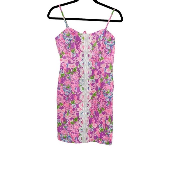 Lilly Pulitzer Shelli Stretch Dress Amethyst Moms The Word Pink Size 6 NWOT - Picture 9 of 12
